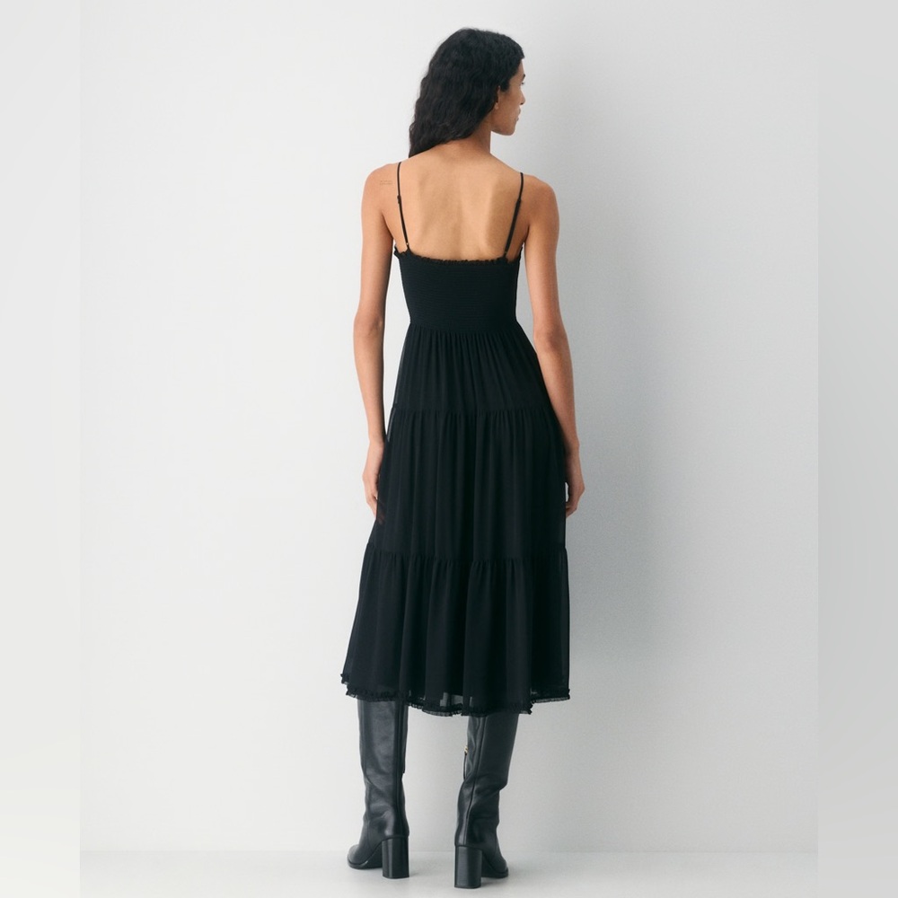 Aritzia Wilfred Tuberose Midi Dress Black- Size S - Picture 3 of 14